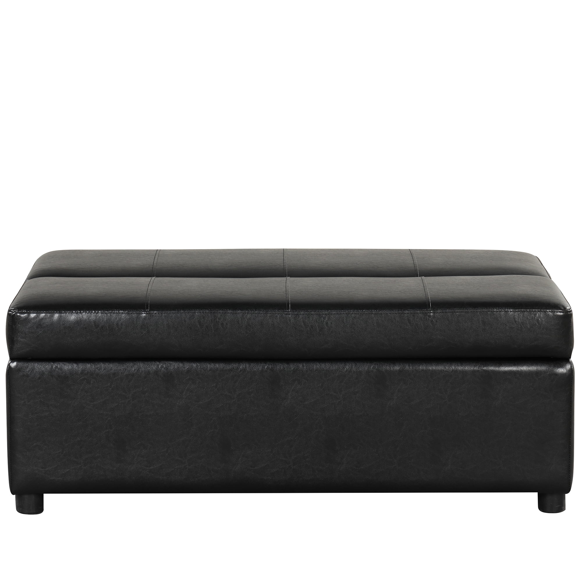 Euroco Twin Size Folding Ottoman Sleeper Bed with Mattress Convertible Guest Bed，Black
