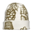 thumbnail image 7 of Xecao Workers Cutting Grapes From Vineyard Print Beanie Knitted Hat for Men Women, Winter Fashion Knit Cuffed Caps Unisex, 7 of 7