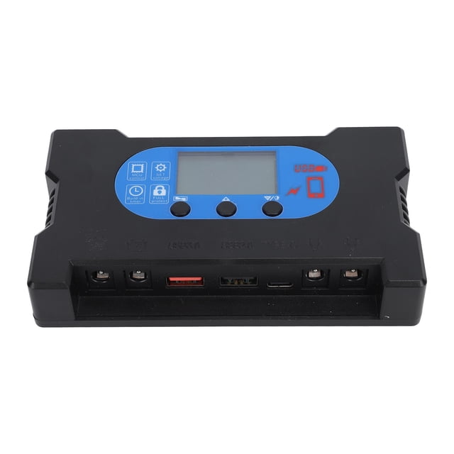 5V Solar Controller, Solar Panel Controller with HD Display Dual USB Port Solar Controller for Outdoor Use