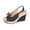 Black, variant on Women's Wedge Sandals With Pearls Across The Top Platform Sandals High Heels Blue 36
