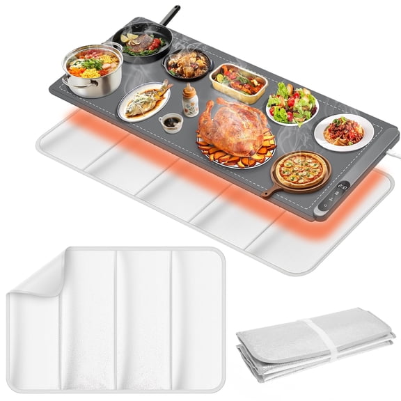Toorise 2Pcs Heat Resistant Mat for Food Warming Mats Foldable Heat Resistant Pads for Countertop Waterproof Hot Pad for Air Fryer Coffee Maker Oven