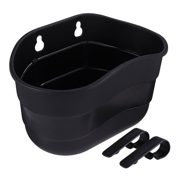 LITINKIMI 1Pc Plastic Scooter Basket Black for Bicycle Front Handlebar Quick Tool Free Installation