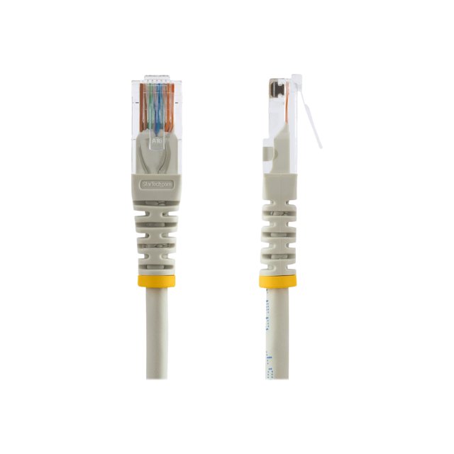 StarTech.com 35 ft Cat5e Patch Cable with Molded RJ45 Connectors - Gray - Cat5e Ethernet Patch Cable - 35ft UTP Cat 5e Patch Cord (M45PATCH35GR) - Patch cable - RJ-45 (M) to RJ-45 (M) - 35 ft - UTP - CAT 5e - molded - gray
