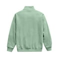 thumbnail image 4 of Men's Casual Loose Fit Sweatshirt with Raglan Stitching and Stand Collar Zipper, Relaxed Pullover for Everyday Wear and Outdoor Activities,Mint Green,2XL, 4 of 6