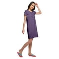 thumbnail image 3 of Moomaya Womens Round Neck Nursing Sleepwear Solid Short Sleeve Nightdress, 3 of 6