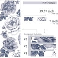 thumbnail image 4 of Flortlias 15Pcs Leather Textured Vinyl Peel and Stick Stair Riser Decals, Self-Adhesive Staircase Riser Stickers, Textured PVC Vintage Sketch Peony, 4 of 5