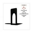 thumbnail image 4 of Economy Bookends, Standard, 4.75 x 5.25 x 5, Heavy Gauge Steel, Black, 1 Pair | Bundle of 10 Pairs, 4 of 5
