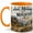 Orange, variant on Cabin Mornings and Mountain Air Coffee Mug, Rustic Cabin Landscape Design, 11 oz Ceramic Cup