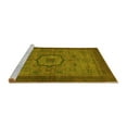 thumbnail image 2 of Ahgly Company Machine Washable Indoor Rectangle Abstract Yellow Modern Area Rugs, 2' x 4', 2 of 4