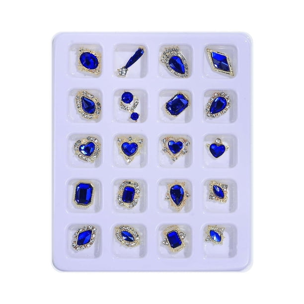 Hot6sl Ofertas de La Semana 20 Accesorios de Aleación para Uñas, Diamantes Love, Circonitas, Super Flash y Diamantes En Forma