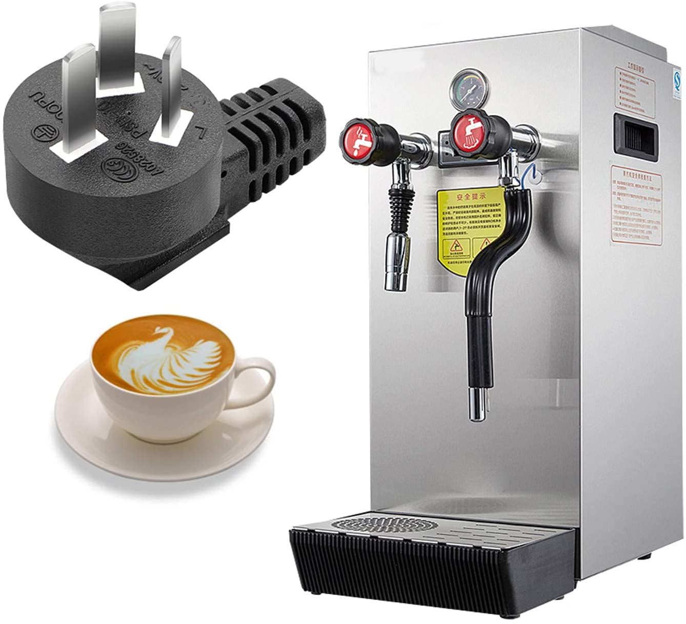Commercial 10L Espresso Coffee Milk Foam Machine Steam Water Boiling Machine220V 