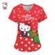 thumbnail image 1 of Ropa de mujer, camiseta de verano, camisetas de Hello Kitty, camiseta con cuello en V, camisetas con bolsillos, uniforme de enfermera, camisetas de Hospital, camisetas para mujer 2023, 1 of 5