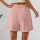 thumbnail image 1 of MKLEKYY Pantalones Cortos de Vestir de Cintura Alta para Mujer con Pliegues, Bolsillos Laterales y Espalda Elástica, Cómodos, Transpirables, Informales, para Viajar, Verano, Primavera y Otoño., 1 of 4