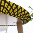 thumbnail image 6 of Round Fitted Tablecloth 52 Inch, Yellow Black Scottish Plaid Round Fitted Tablecolth Fitted Table Cover Water Resistant Tabletop Covers Fabric Table Cover for Dining Table, Buffet Parties and Camping, 6 of 8