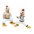 thumbnail image 3 of 2x figuras de pollo decoración de pollo patio lindo ornamento de arte estatua al aire libre estatua divertida para de planta césped al aire, 3 of 8