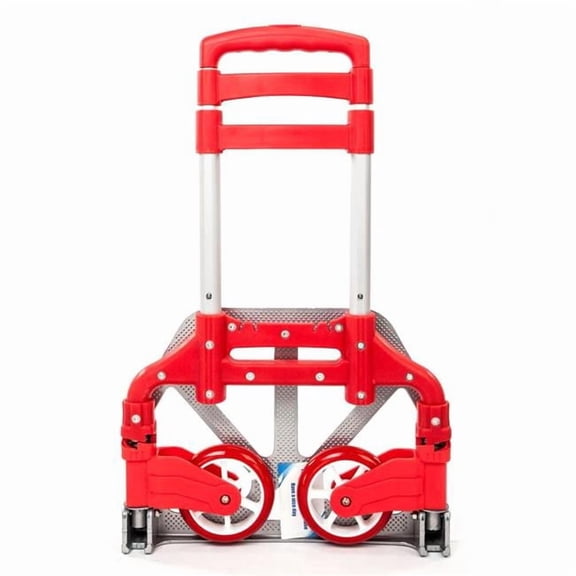 inQ Products D0102HPI35V Portable Aluminum Cart Folding Dolly Push Truck Hand Collapsible Trolley Luggage - Purple