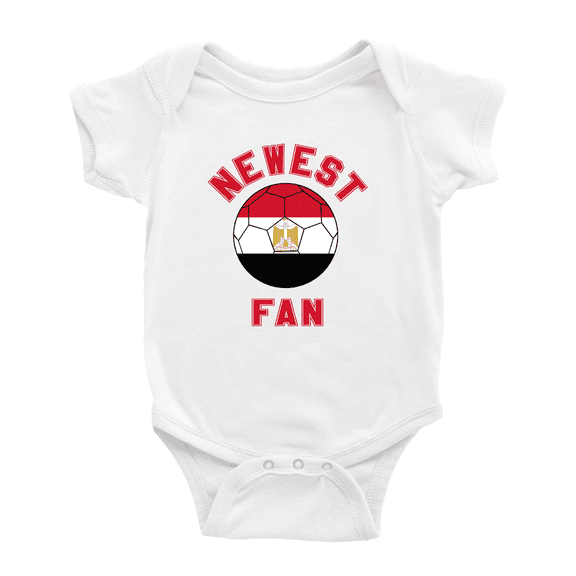 Newest Egypt National Soccer Team Fan Baby Jumpsuits (White, 12-18 Months)