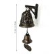 thumbnail image 3 of Timbre metálico vintage para entrada de pared | Campana de bienvenida rústica de hierro con carillón mecánico | Timbre de puerta manual decorativo para el hogar, patio, jardín, bar o cafetería, 3 of 6