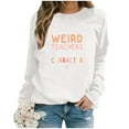 thumbnail image 2 of WEAIXIMIUNG Oversized Sweatshirt Dress Ladies Fashion Leisure Pure Color Loose Long Sleeved Printed Letters Round Collar, 2 of 4