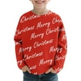 thumbnail image 2 of BaoFuBaoMei Funny Graphic Tees Boys Girls Christmas Merry Christmas Long Sleeve Pullover Shirt Slim Crew Neck Fall Clothes for Christmas Dinner Vacation Holiday, 2 of 7