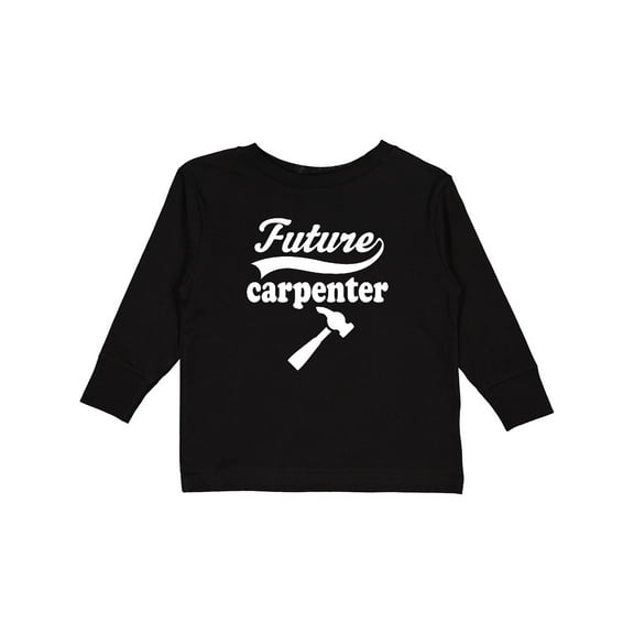 Inktastic Future Carpenter Shirt Occupation Boys or Girls Long Sleeve Toddler T-Shirt