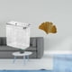 thumbnail image 2 of Papelera de cocina portátil con tapa y decoración de pared con hojas de ginkgo de hierro forjado para baño, sala de estar, oficina o comedor., 2 of 8