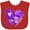 Red, variant on Inktastic Alzheimers Awareness Purple Ribbon Around Heart Boys or Girls Baby Bib