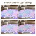 thumbnail image 7 of ODIKA Pink Tie Dye Kawaii Galaxy Border Shaped Floormat Stain Resistant Low Profile for Dorm Room, Small Living Apartment, 7 of 7