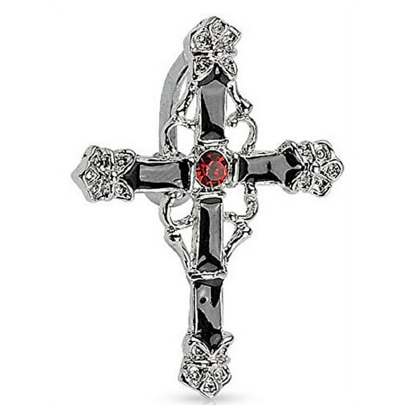 Belly Button Ring Navel Reverse Cross Body Jewelry