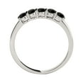 thumbnail image 3 of AoneJewelry Black Diamond Five Stone 1.00 Carat Prong Set Wedding Band In 14K White Gold, 3 of 5