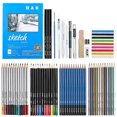 thumbnail image 4 of H&B 74pcs/set Professional Drawing Kit Sketch Pencils Art Sketching Painting Supplies with Carrying Bag, 4 of 5