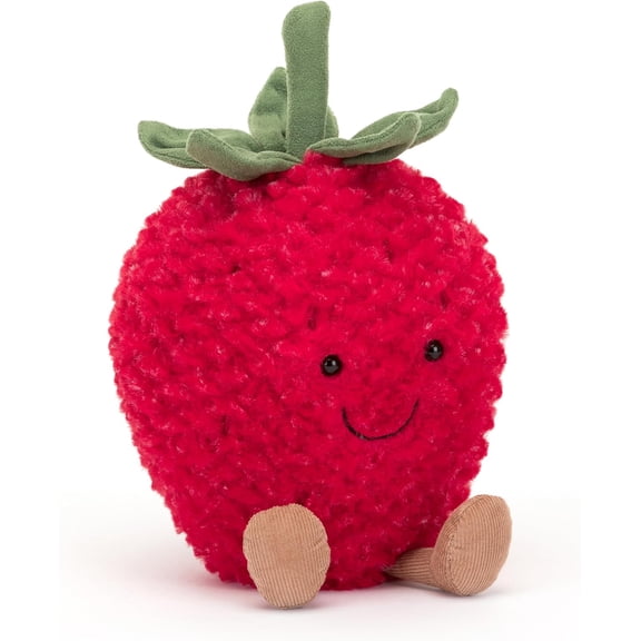 Jellycat Amuseables Strawberry Stuffed Toy, 8 inches - Fruit Plush - Fun Gift Idea
