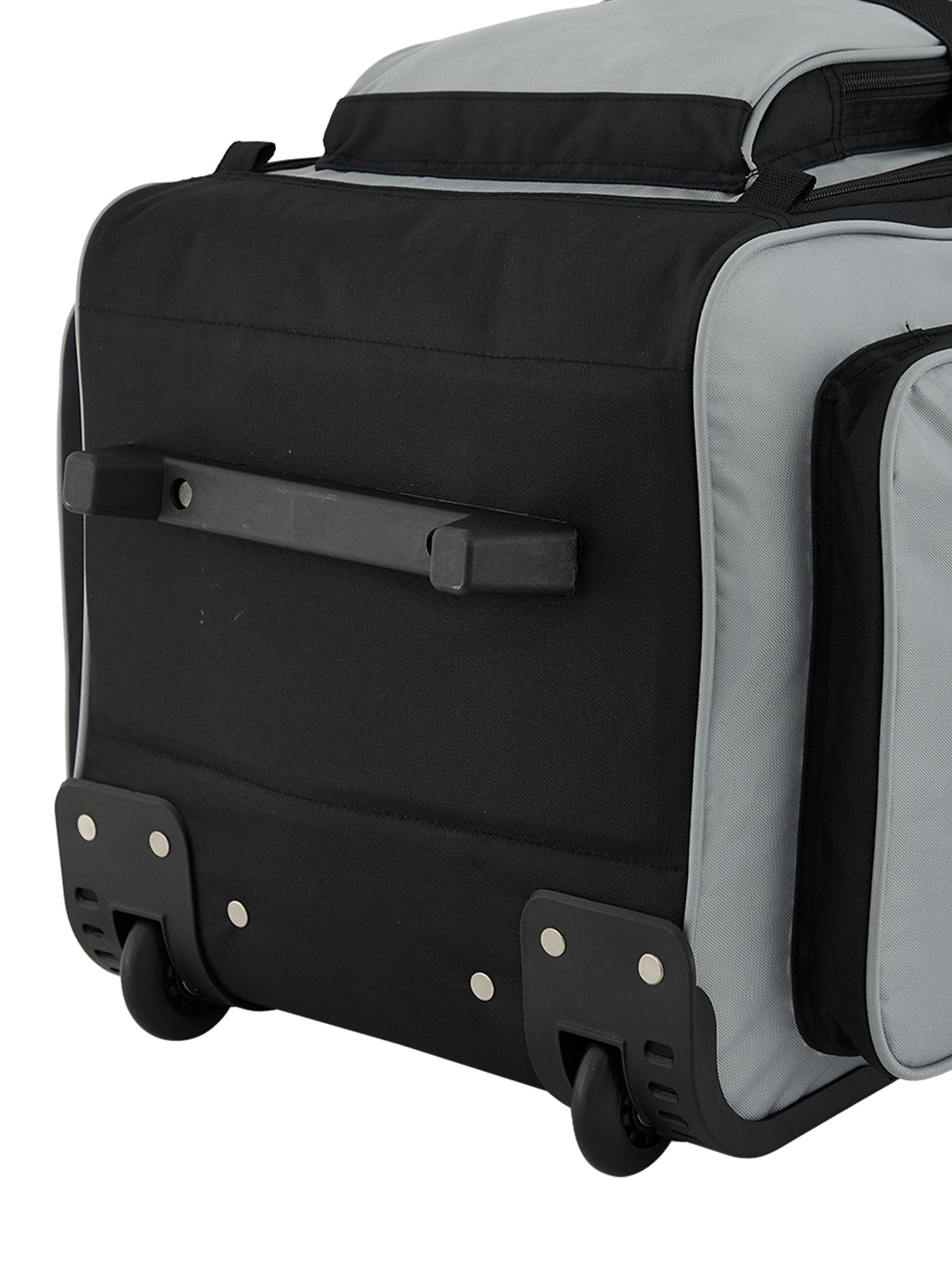 Wrangler 30-inch Large Multi-Pocket Upright Rolling Duffel Bag for Travel, Gray