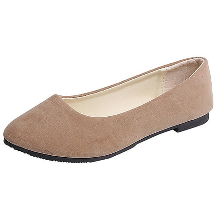 IUJSOY Women s Flats Shoes Ballet Flats Dress Shoes Comfortable Slip on Shoes Casual Single Shoes