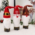 thumbnail image 3 of Jiaroswwei Wine Bottle Cover Exquisite Ornamental Adorable Christmas Faceless Hat Champagne Bottle Decoration for Party, 3 of 8
