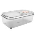 thumbnail image 3 of Grain Storage Container, Magnetic Sealing Flap Rice Container  For Pet Food 5KG Transparent White, 3 of 8