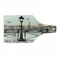 thumbnail image 1 of Music Cutting Board, Accordionist Playing Paris Street Urban European Famous City Panorama Graphic Scene, Tempered Glass Cutting and Serving Board, Wine Bottle Shape, Peach Brown, by Ambesonne, 1 of 1