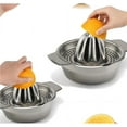 thumbnail image 4 of Manual Orange Juicer Stainless Steel Juicer Lemon Squeezer Orange Grapefruit Juice Extractor Manual Lemon Squeezer With Container Manual Lemon Squeezer Manual Citrus Squeezer, 4 of 5