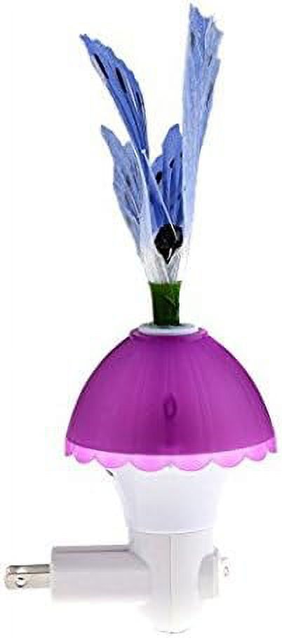LINLIN Fiber Optic Butterfly Child Night Light LED Color Changing Night Lamp