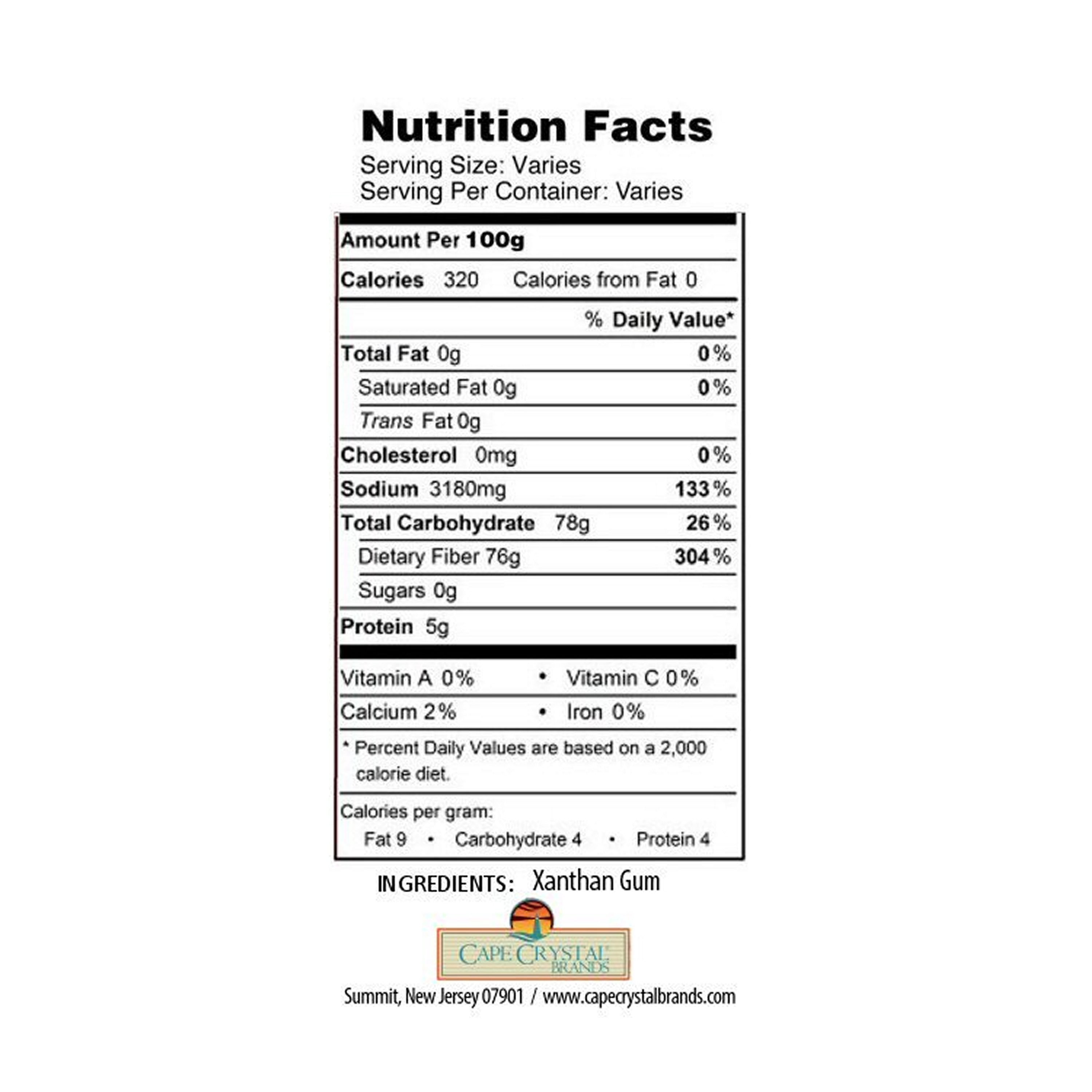 Xanthan Gum 14-oz. By Cape Crystal Brands: Thickening Food Powder ? Food Additive For Better Texture In Gluten-Free Baked Goods