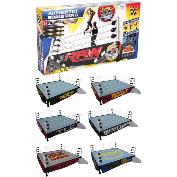 Package Deal Wwe Authentic Scale Ring 8 Rings Skirts Mats Ringside Collectibles Exclusive Toy Wrestling Action Figure Accessories Walmart Com