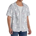 thumbnail image 4 of Wukai Fun Rabbit Men's Casual Short-Sleeve Button Down Shirt - Lightweight Summer Dress Shirt for Daily Wear-4X-Large, 4 of 7