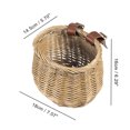 thumbnail image 4 of Baohd Wicker Bicycle Basket Fish Basket Front Storage Basket Children's Bicycle Basket, 4 of 8