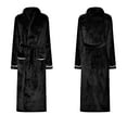 thumbnail image 5 of ZTTD Men's Winter Lengthened Plush Shawl Bathrobe Home Clothes Long Sleeved Robe Coat, 5 of 9