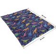thumbnail image 4 of Colorful Cartoon Dinosaurs Plants Pattern Blanket,Comfortable Soft Lamb Wool Throw Blanket,All Season,Warm Lightweight Blankets for Sofa Bed Couch Living Room Chair,60"x80", 4 of 4