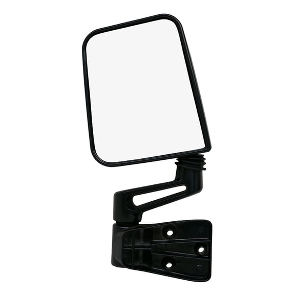 Left Driver Side Mirror, Manual Adjust Non-Heated Paintable Manual Folding For 1987-1995 1997-2002 Jeep Wrangler