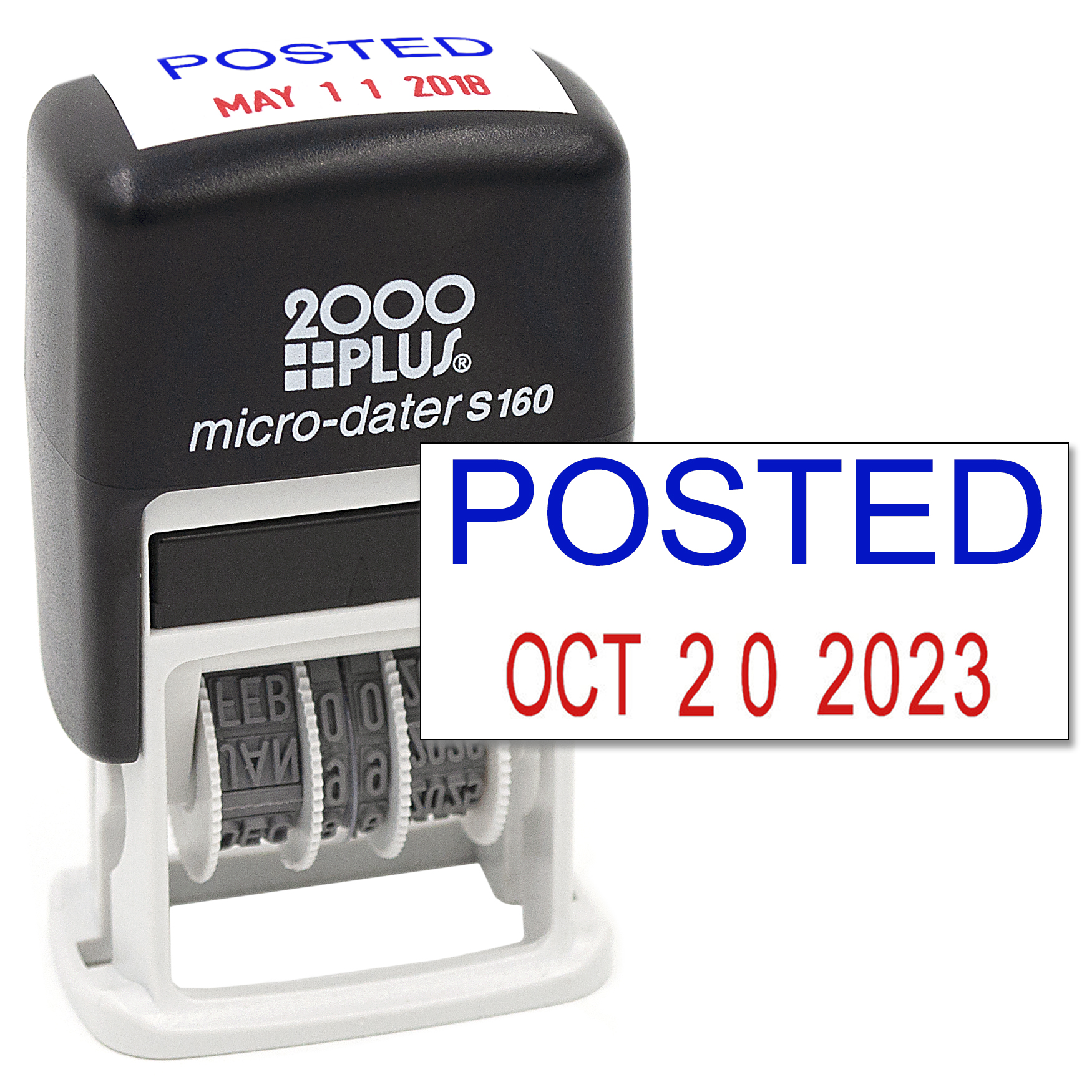 Cosco 2000 PLUS SelfInking Rubber Date Office Stamp with POSTED Phrase