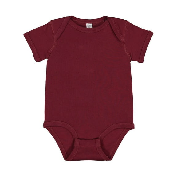 RABBIT SKINS Baby Bodysuit Girl & Boy | Newborn 0-3 Months to 24 Month Toddler, Snap Easy Closure (4400) Maroon, 18M