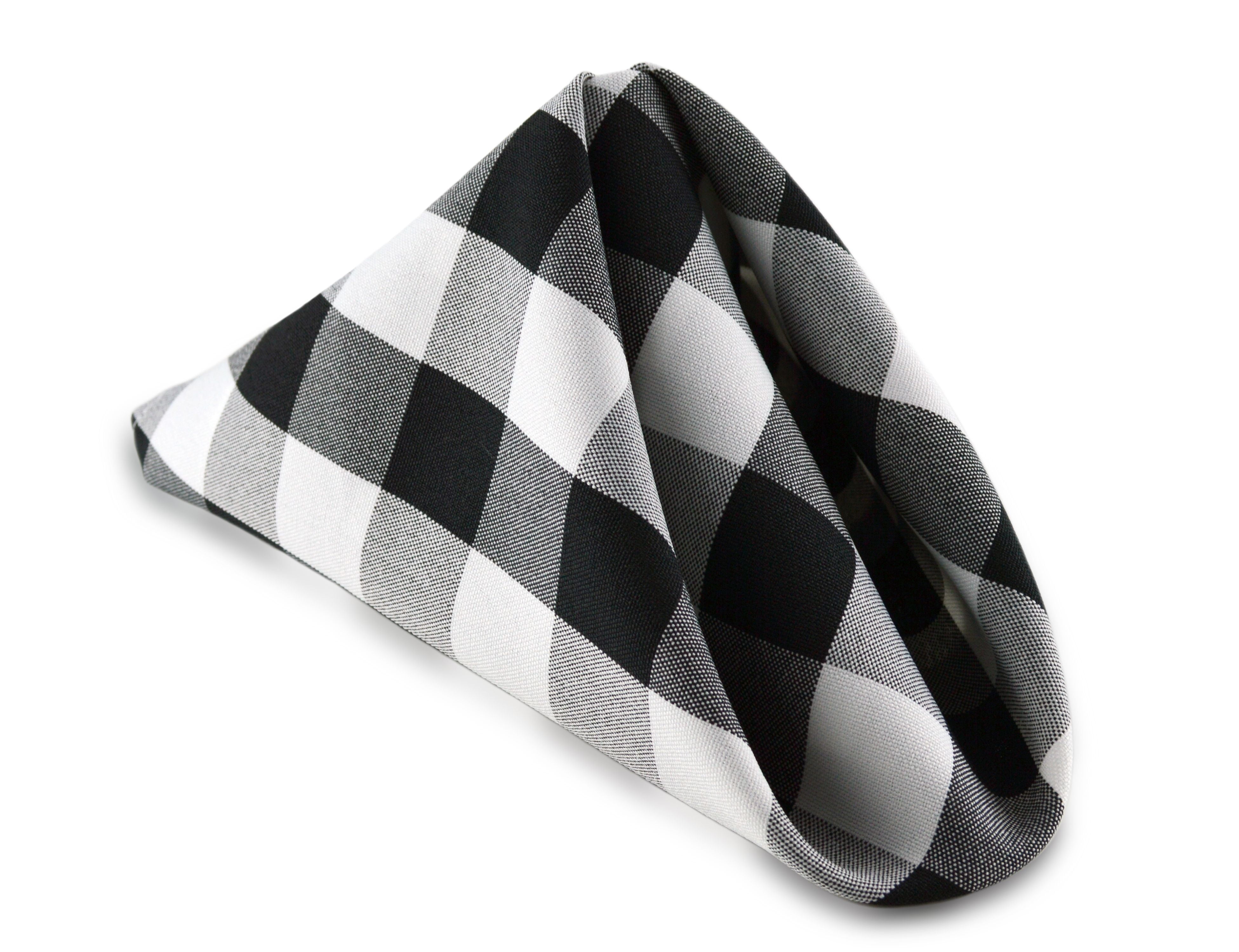 Aiking 6Pack 18"x18" Polyester Picnic Check Cloth Napkins Ideal for