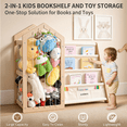 thumbnail image 4 of Sweet Time Montessori Kids Bookcase and Stuffed Animal Organizer, Toy Storage Organizer Nursery Bookshelves, Book Shelf for Kids Play Room, 4 of 9